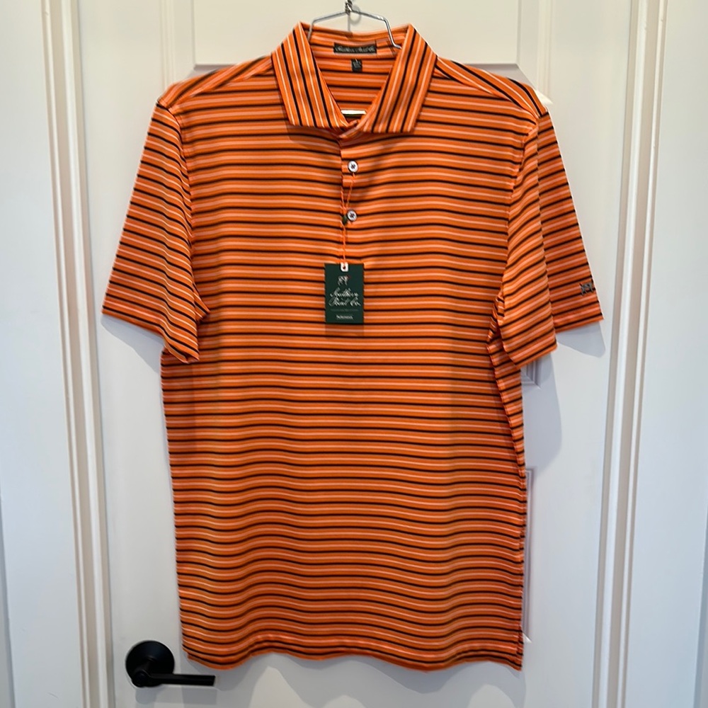 Southern Point Men's Performance Striped Polo Shirt